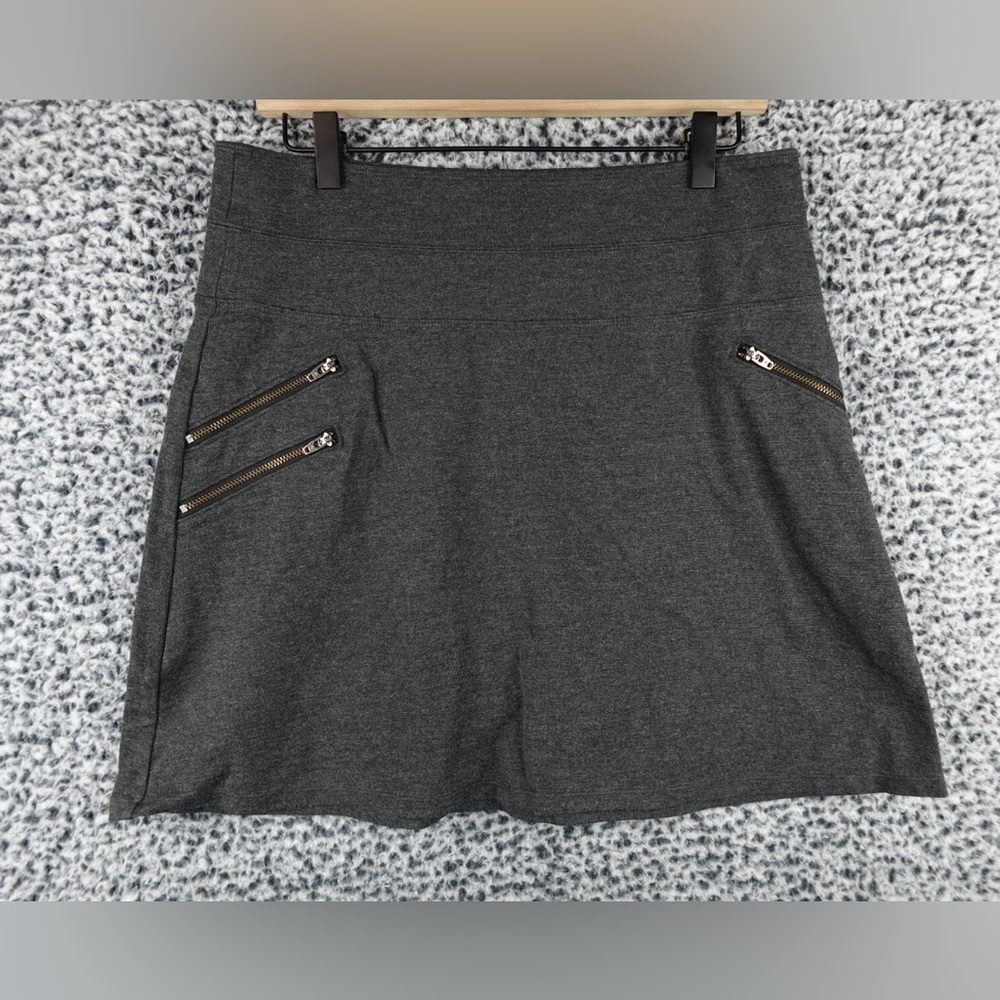 Athleta Ponte Moto Skirt‎ — Charcoal Gray Size 10 🖤